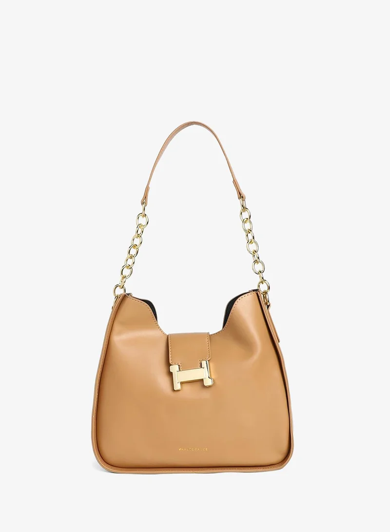 Haute Sauce Women's The Monogram Shoulder Bag - Camel Brown