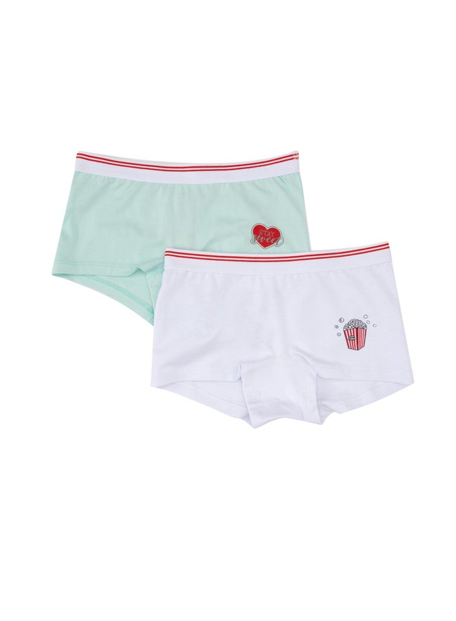 DeFacto Girl Regular Fit Underwear Knitted Boxer - 2 Pack  - Image 4