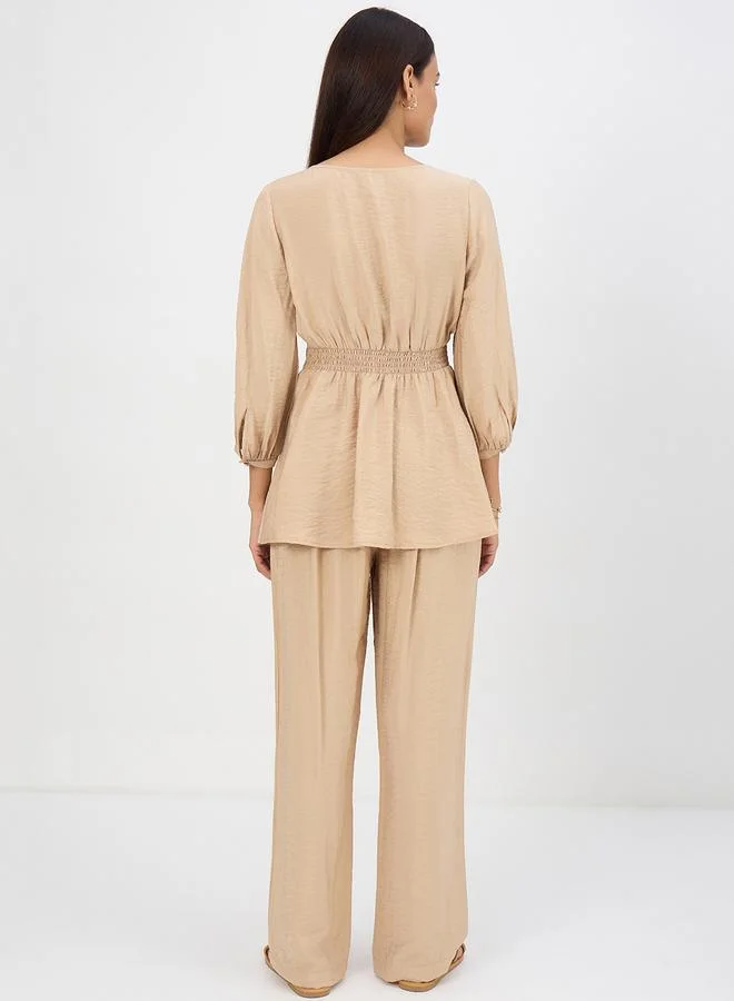 فيميلا طقم منسق من بنطال وبلوزة كاجوال