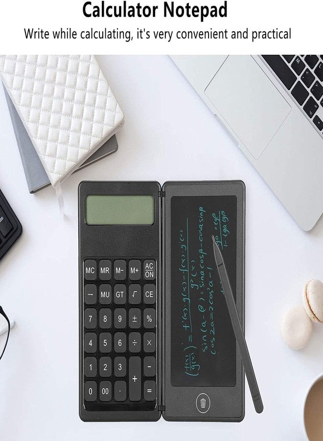 Shopsero Calculator with Writing Pad, Folding Electronic Calculator with LCD Display and Erasable Writing Board, Includes Stylus - Image 5