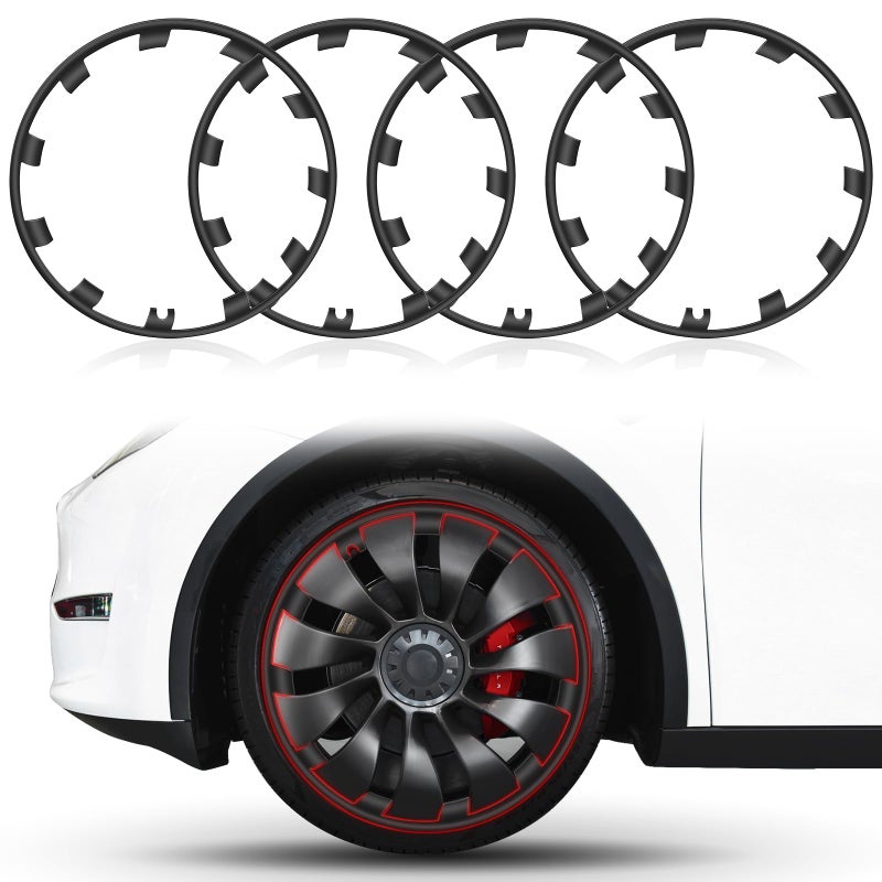 Model Y Rim Protector 21inch berturbine Wheels for Tesla Model Y 20 inch Wheel Rim Protector ABS Rim Guard Hubcap Cover Car Protection Tire Trim Rings for Model Y Exterior Accessories