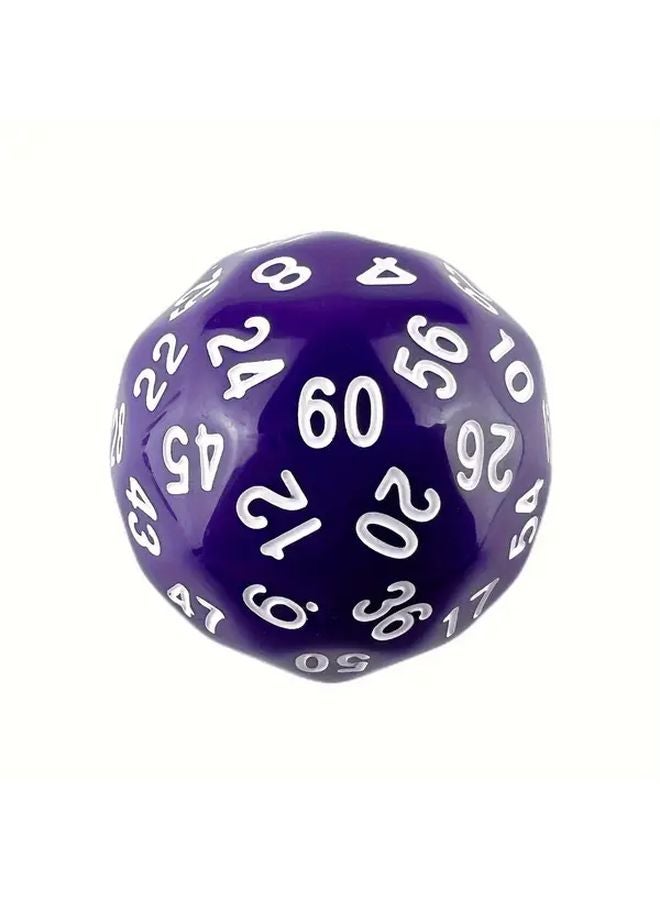 نرد أرجواني D60 36 ملم من الأكريليك، أنماط رياضية، ألعاب لوحية، وسائل تعليمية رياضية - Image 1