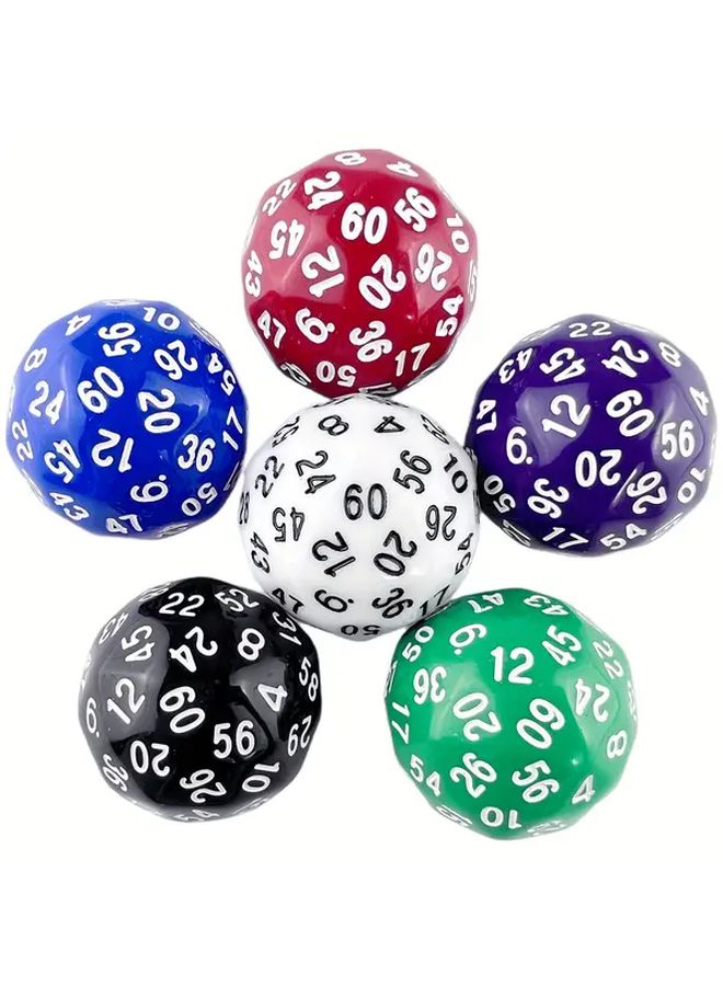 نرد أرجواني D60 36 ملم من الأكريليك، أنماط رياضية، ألعاب لوحية، وسائل تعليمية رياضية - Image 2