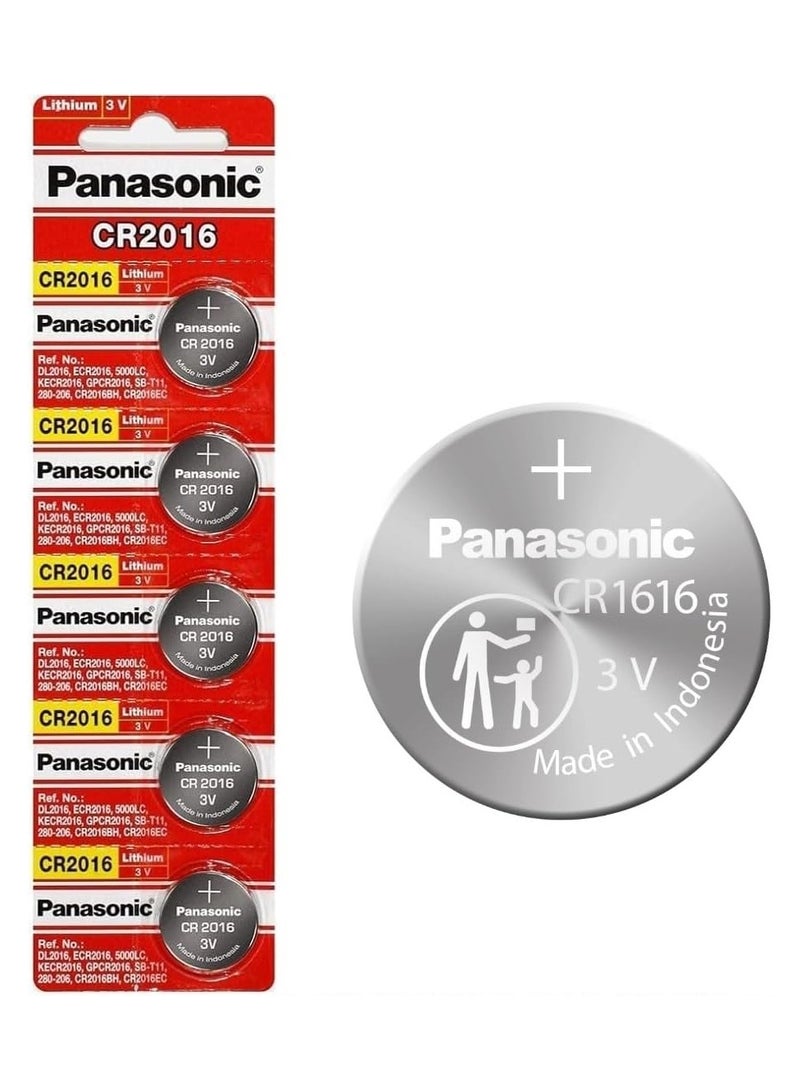 Panasonic 5-Pieces Panasonic CR1616 Lithium 3V Indonesia Batteries