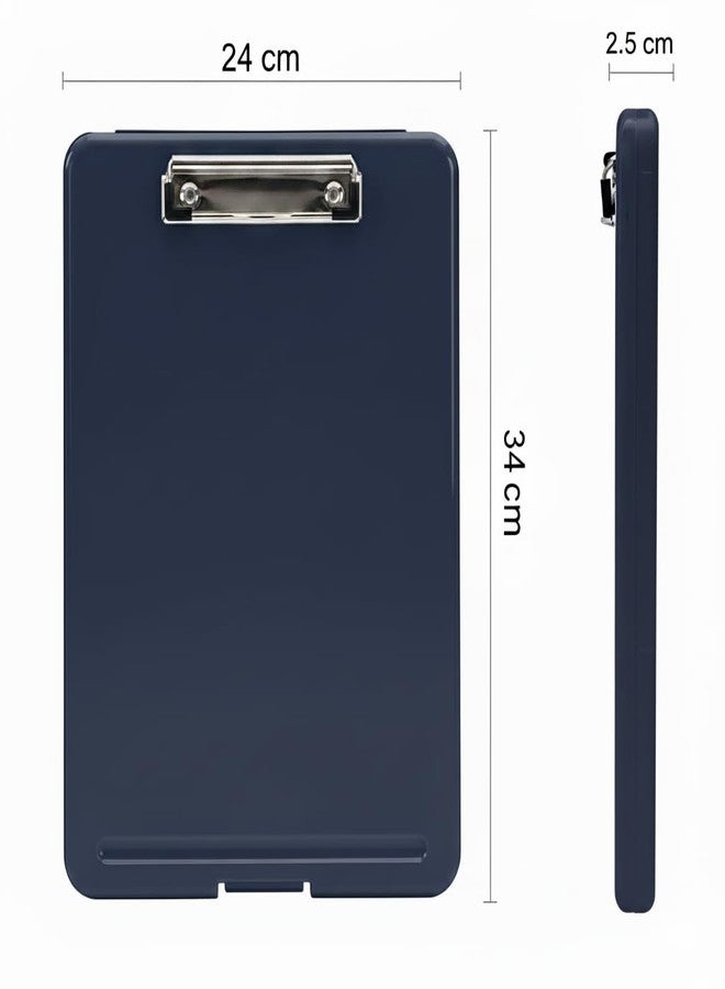 oddpod™ Praise A4 Clip Pad/Clipboard with Storage Case for Paper and Document Storage 83002 (Dark Blue) - Image 3