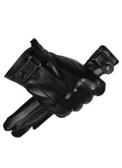 Generic Mens Faux Sheepskin Gloves Warm Lined Winter TouchscreenBlack P202 Black P202 