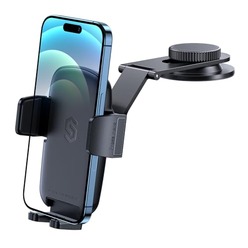SYNCWIRE Car Phone Holder for Universal Dashboard Super Stable Car Phone Mount Foldable Aluminum Alloy Arm for iPhone 17 16 15 14 13 12 Series All Phones - Image 1