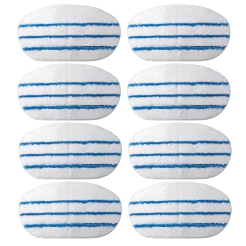 F Flammi 8 Pack Steam Mop Pads for PurSteam ThermaPro 10-in-1 Steam Mop Washable Reusable Pads by Flammi - Image 1