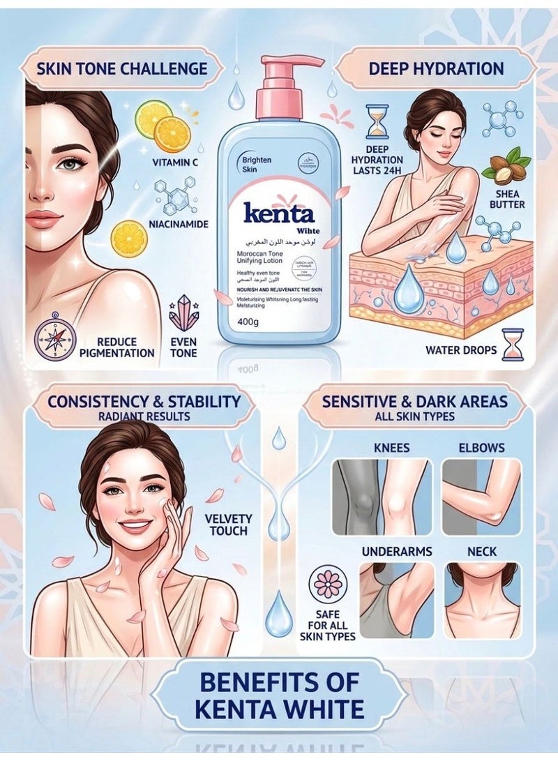 kenta Moroccan Tone Unifying Lotion 400 g - Image 2