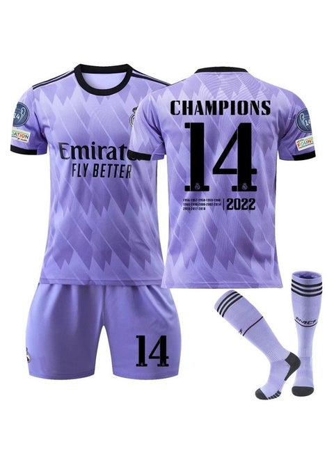 Real Madrid Home/Away Football Jersey Adult Children's Set Size 14