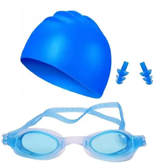 Protoner Swimming Set with Goggles, Cap and Ear Plugs - Image 1