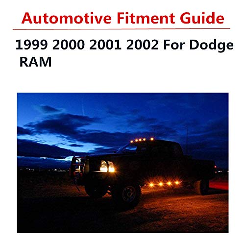 MARLBSTON 5 X Cab Marker Light, Smoke Lens Amber LED Housing Cab Roof Running Lights, Top Clearance Light Harness w/Wiring Pack Compatible with 1999-2002 Dodge Ram 2500 3500 Pickup Trucks - Image 5