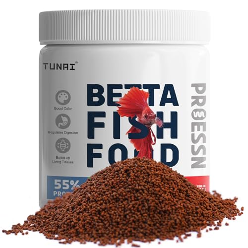 TUNAI Nutri Choice Betta Fish Food | 40G | Micro Pellets 600 Microns | Enriched with 55% Protein (600 Microns - Micro Pellets, 40G), All Life Stages - Image 1
