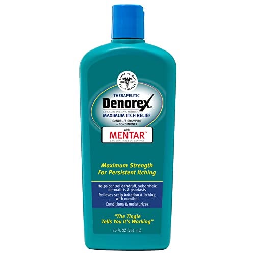 Denorex Therapeutic Maximum Itch Relief Dandruff Shampoo  Conditioner Formulated with Menthol to Relieve Scalp Irritation 10oz