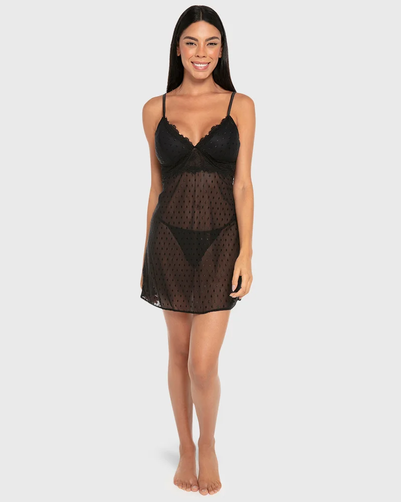 ايسلا اند ايفي Isla & Evie Mesh Midi Slip with Removable Straps