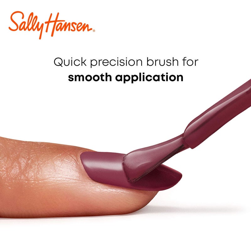Sally Hansen طلاء أظافر سالي هانسن ميراكل جيل بجودة الصالون | تركيبة شبيهة بالجيل، نظام من خطوتين، لا حاجة لضوء UV، طويل الأمد | غير شفاف، لامع | 496 بيت، صلي، أحب | لون أظافر أحمر توت - Image 4