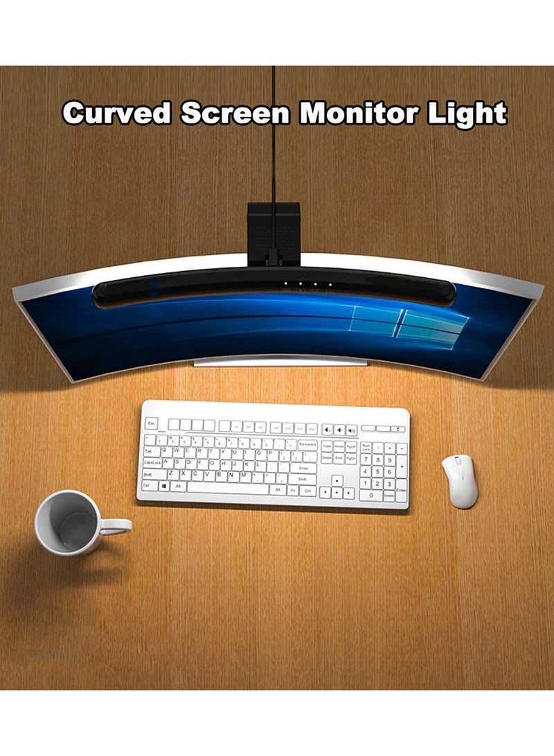 Curved LED Monitor Light Bar – Adjustable Brightness & Temperature, Anti-Glare Screen Lighting with Blue Light Filter for Eye Care, Perfect for Curved Monitors (Compatible with All Screens & Laptops) (Black, 40cm) - Image 2