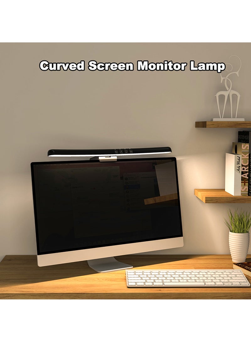 Curved LED Monitor Light Bar – Adjustable Brightness & Temperature, Anti-Glare Screen Lighting with Blue Light Filter for Eye Care, Perfect for Curved Monitors (Compatible with All Screens & Laptops) (Black, 40cm) - Image 3
