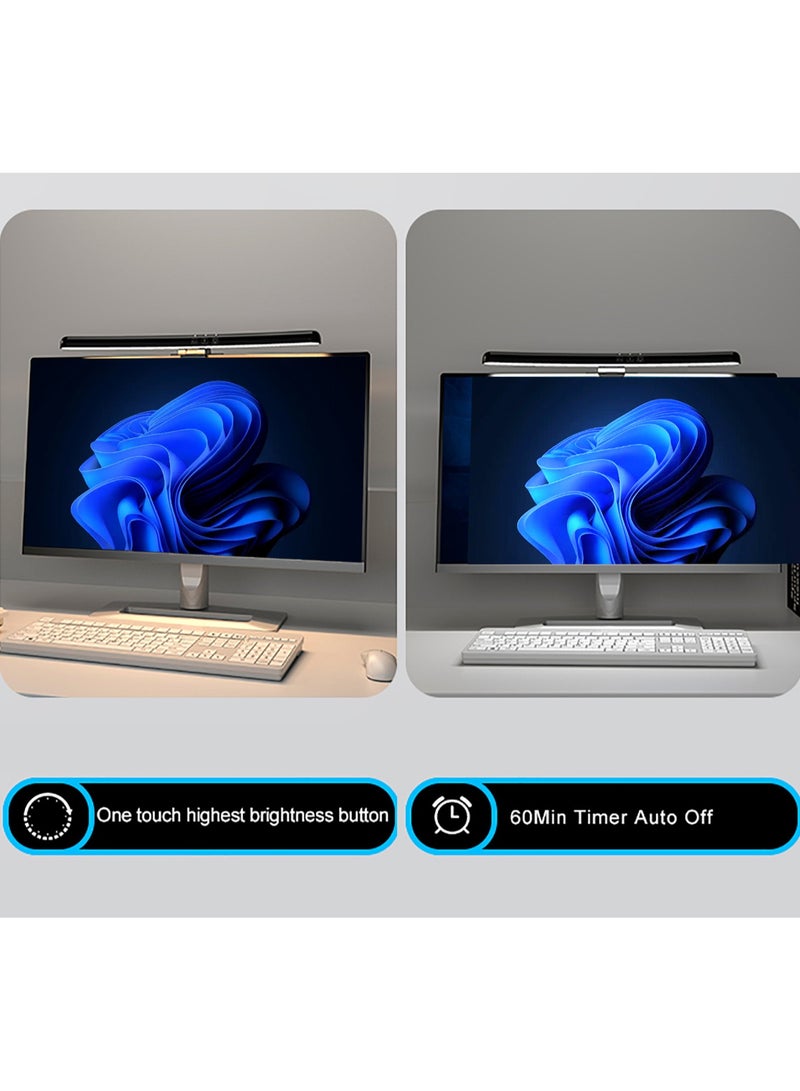 Curved LED Monitor Light Bar – Adjustable Brightness & Temperature, Anti-Glare Screen Lighting with Blue Light Filter for Eye Care, Perfect for Curved Monitors (Compatible with All Screens & Laptops) (Black, 40cm) - Image 4