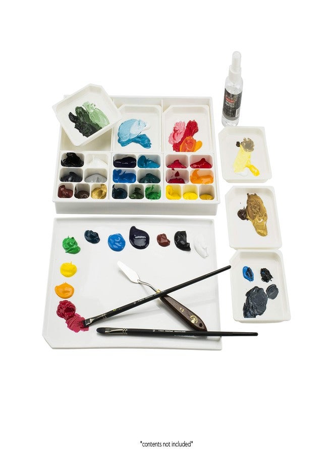 Creative Mark Acryl-A-Miser Artist Airtight Acrylic Palette for Saving Paint - Leak Proof, Multi Purpose, 21 Compartments - Image 2