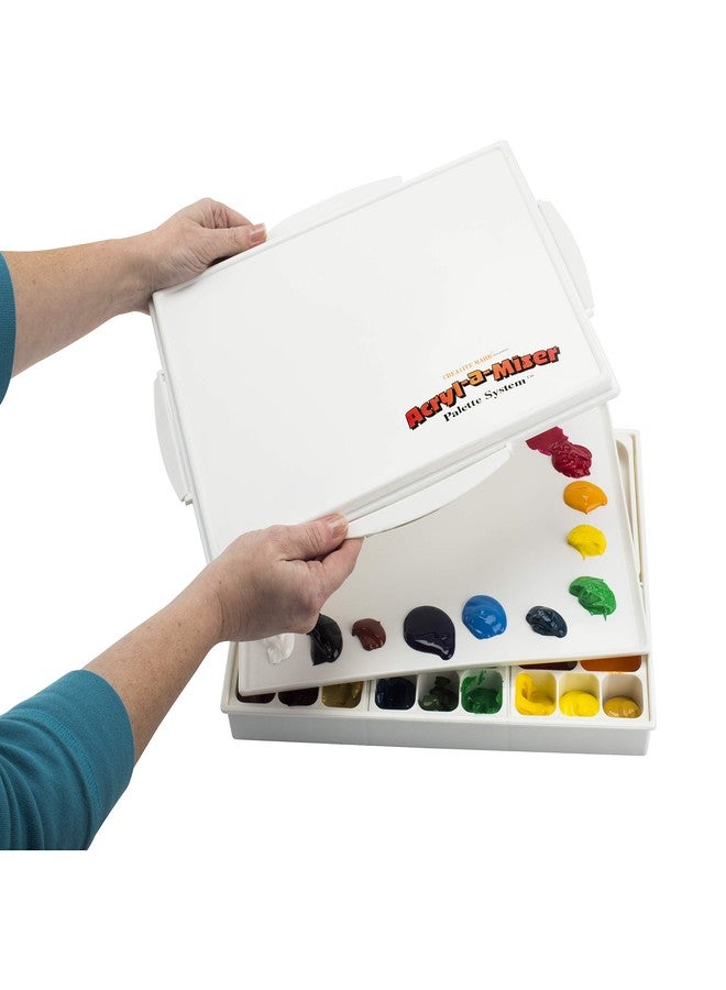 Creative Mark Acryl-A-Miser Artist Airtight Acrylic Palette for Saving Paint - Leak Proof, Multi Purpose, 21 Compartments - Image 3