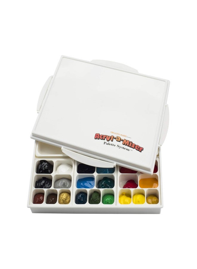 Creative Mark Acryl-A-Miser Artist Airtight Acrylic Palette for Saving Paint - Leak Proof, Multi Purpose, 21 Compartments - Image 1