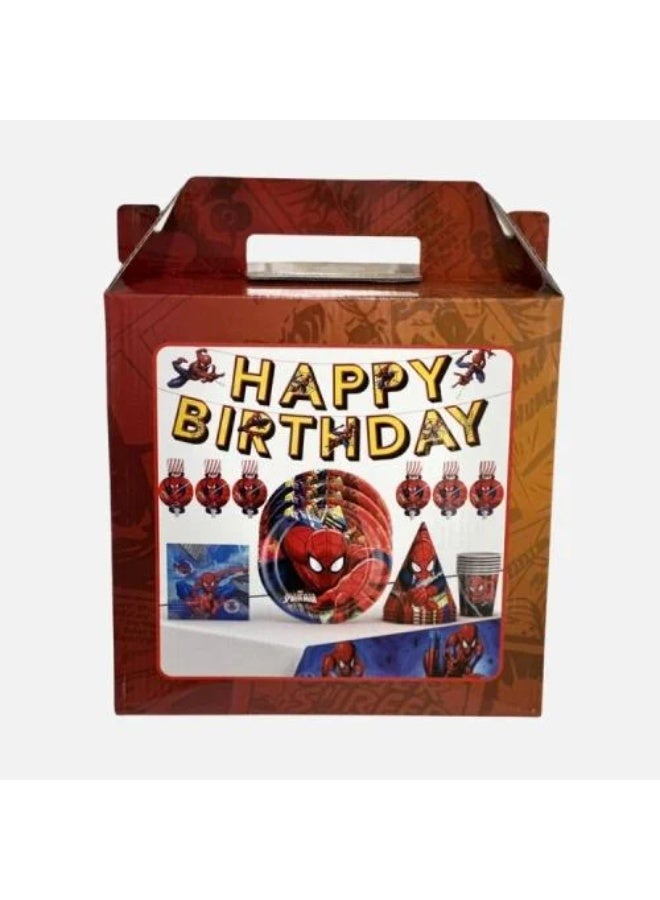Spiderman Large 32-Piece Party Set for Kids Birthday or Theme Party Table Decoration