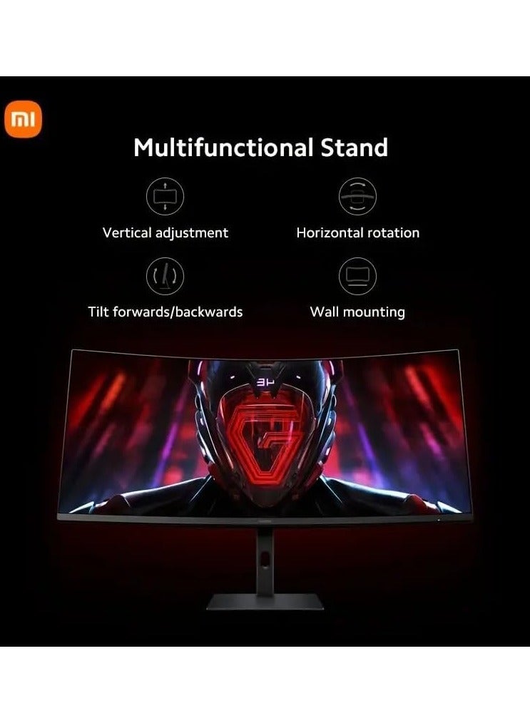 Xiaomi 34-Inch Display Monitor Curved For Gaming G34WQI WQHD 180Hz ELA5458UK Black - Image 2