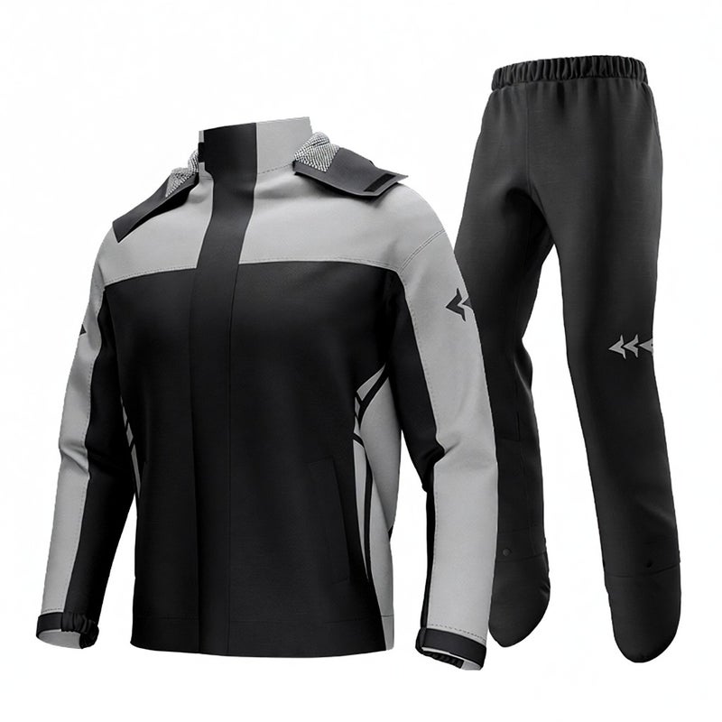 Waterproof Motorcycle Rain Suit Men Women Cycling Rain Gear Jacket and Pants with Storage Bag - Image 1