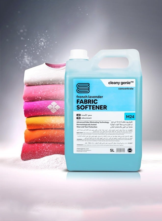 cleany genie Long Lasting Fabric Softener Concentrate Liquid French Lavender Fragrance 5L - Image 3