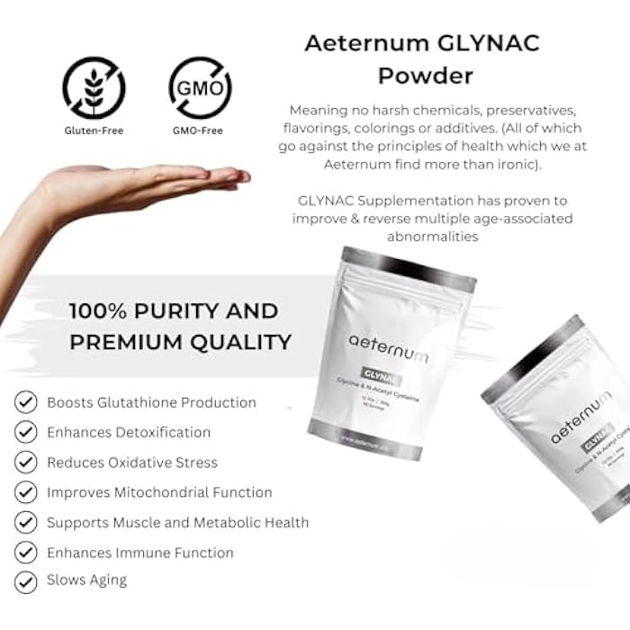 aeternum GLYNAC (Glycine & N-Acetyl Cysteine) Powder - 360g - Image 4