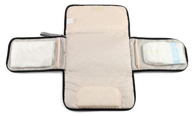 Moro Moro Insular Waterproof Portable Baby Changing Pad, Dual-Sided, Foldable with Storage Pockets - Image 1
