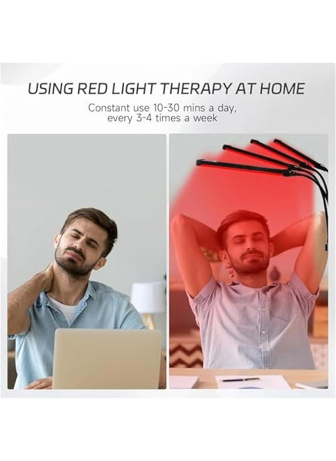 Generic Red Light Therapy for Body with Tripod, 180 LEDs Upgraded 3-in-1 Chip Infrared Light Therapy Device, 660nm & 850nm Deep Red Light Lamp for Face, Neck, Back  - Image 3