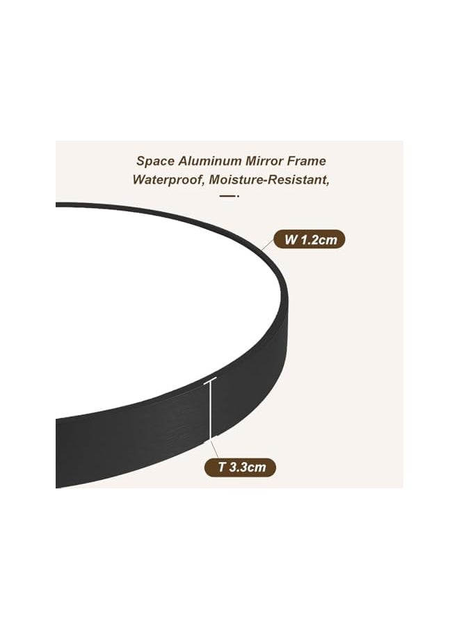 The Bros Perforation-Free Morden Wall-Mounted Makeup Mirror for Bathroom, Vanity, and Toilet Use, Elegant, Rose golden (1, Rectangular 40 * 60cm)  - Image 2