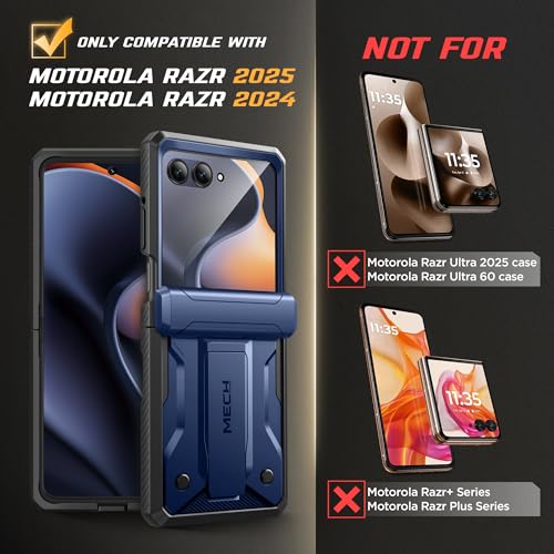 TONGATE for Motorola Razr 2025/Razr 2024 Case razr FIFA World Cup 26™ with Screen Protector, [Stand & Belt-Clip] [Hinge Protection Cover] [Anti-Slip] Full-Body Military Grade Protective, Blue - Image 2