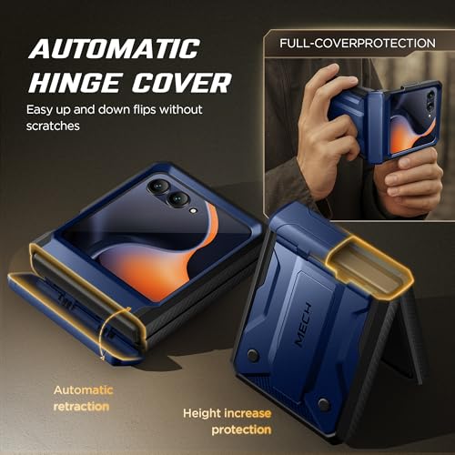 TONGATE for Motorola Razr 2025/Razr 2024 Case razr FIFA World Cup 26™ with Screen Protector, [Stand & Belt-Clip] [Hinge Protection Cover] [Anti-Slip] Full-Body Military Grade Protective, Blue - Image 4