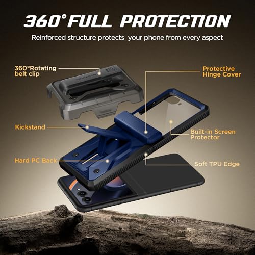TONGATE for Motorola Razr 2025/Razr 2024 Case razr FIFA World Cup 26™ with Screen Protector, [Stand & Belt-Clip] [Hinge Protection Cover] [Anti-Slip] Full-Body Military Grade Protective, Blue - Image 3