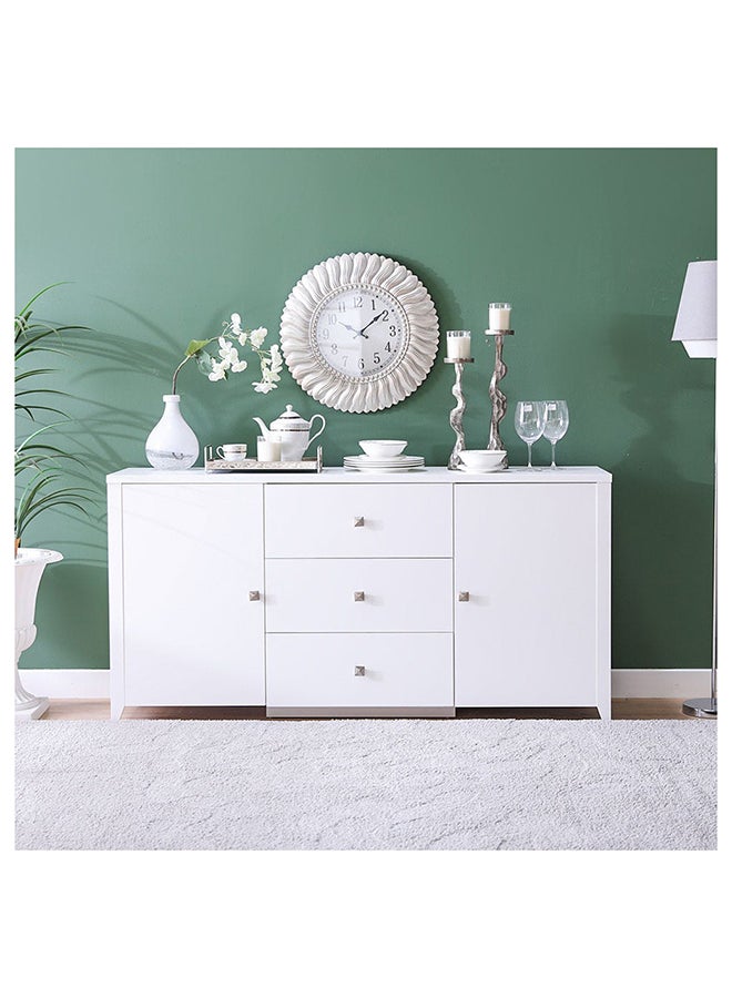 DANUBE HOME Heather Dining Sideboard Strong And Sturdy Home Kitchen Organiser Rack Modern Design Furniture For Dining Room Living Room Kitchen L160Xw39Xh80Cm White - Image 1