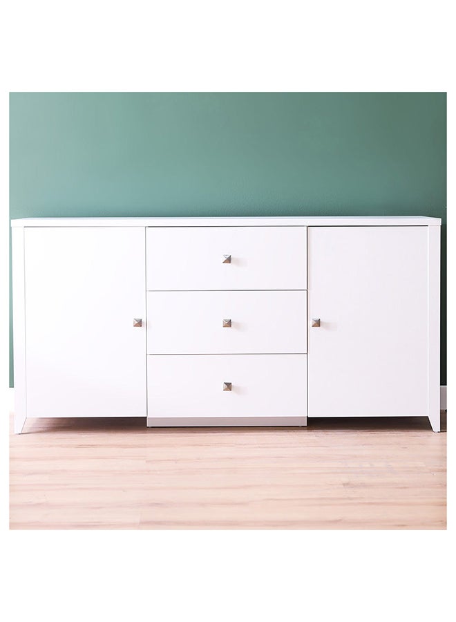 DANUBE HOME Heather Dining Sideboard Strong And Sturdy Home Kitchen Organiser Rack Modern Design Furniture For Dining Room Living Room Kitchen L160Xw39Xh80Cm White - Image 2