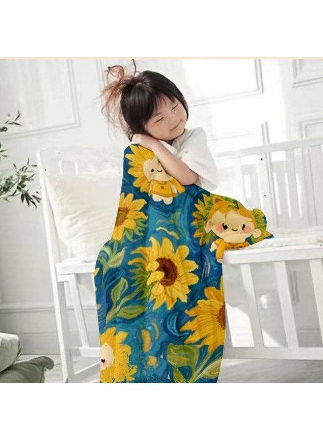 general Baby and children's cartoon flannel thin blanket (warm and comfortable, suitable for sleep, game use) 70cm*100cm - Image 2