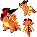 AngelGift Soft Plush Wings Dragon Figures Stuffed Animals Toy Pillow Doll Pterosaur Flying Orange Dragon Plushie Toys Best Birthday Christmas Anniversary Fiesta Party Festival Gifts for Adults Kids Baby Toys - Image 4