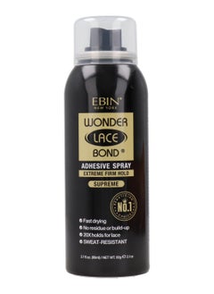 EBIN NEW YORK EBIN NEW YORK Wonder Lace Bond Adhesive Spray - Supreme (Extreme Firm Hold), 2.7 fl. oz./ 80ml | Fast Drying, No Residue, No Build up, Powerful Hold, All-Day Hold, Daily Wig Application 