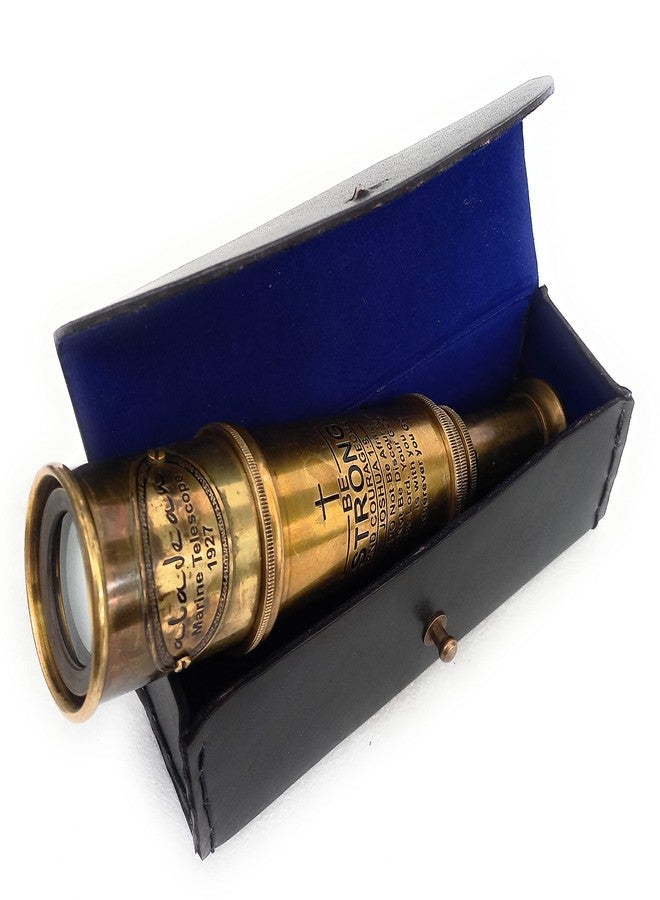 ALADEAN هدايا مُلهمة للأولاد من تلسكوب عتيق مقاس 16 بوصة - كن قويًا وشجاعًا، هدية مُلهمة من منظار قراصنة محفور عليه عبارة "كن قويًا وشجاعًا" - Image 4