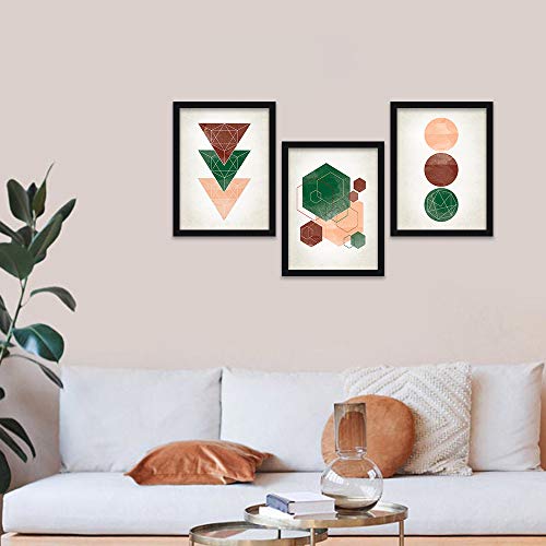 HEVEA Modern Art Framed Wall Posters/Paintings for Living Room Bedroom Office - Wall Paintings - Framed Wall Art Frames - Paintings for Home Decor (11 inch x 14 inch, Framed) SET OF 3 (Art 2) - Image 2