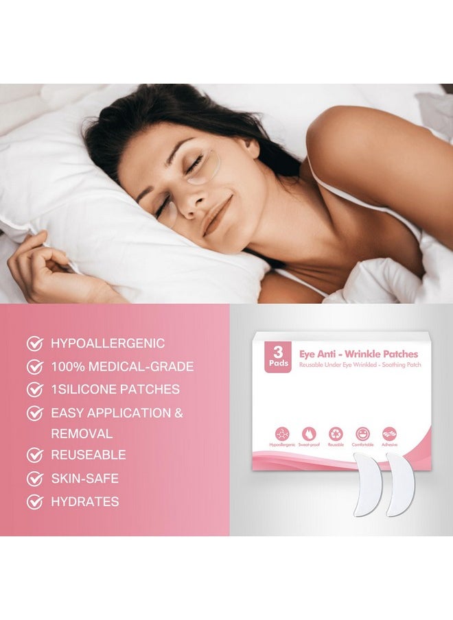 Tripsky - Reusable Wrinkle Patches - Silicone Fusion Treatment Forehead Patches for Brow Lift, Wrinkle Smoothers, Reduce Frown Lines & Face Lift - 3 Pack (Eye) - Image 1