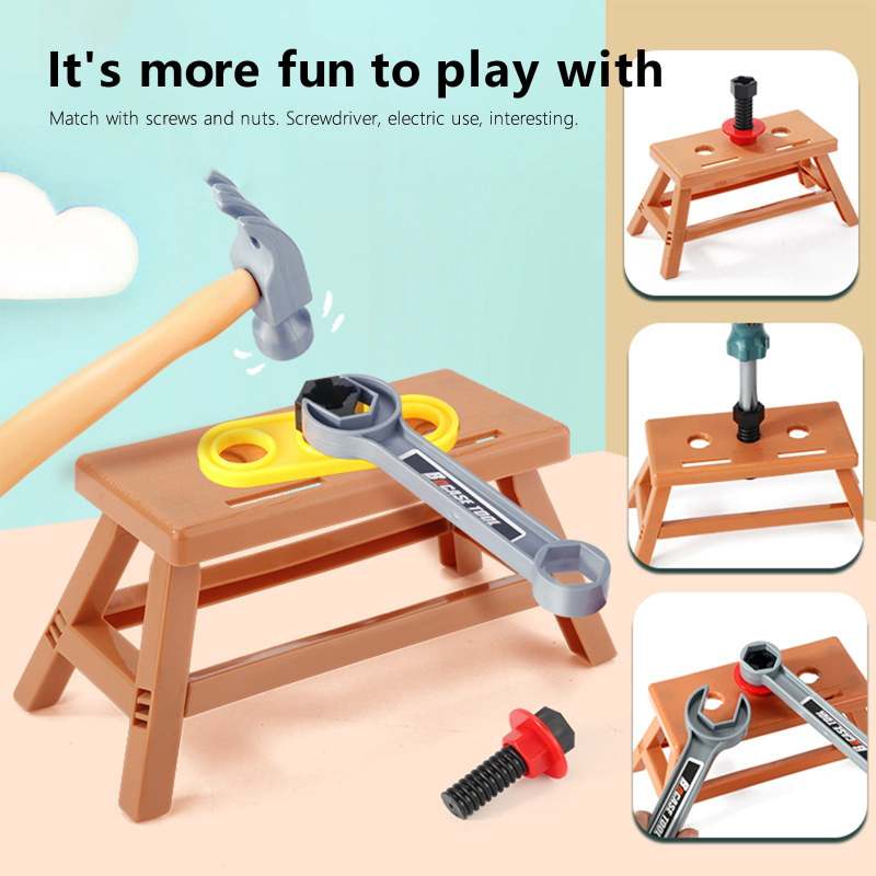 Kids Tool Set: 19-Piece Green ABS Plastic - Mess-Free Portable Storage Case Power Drill Wrench Toy for Toddlers Aged 3+ Pretend Play Early Development - Image 5