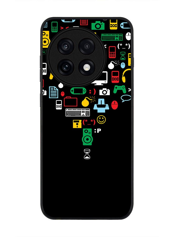 Stylizedd For OnePlus 13R / Ace 5 Pro Case,Slim fit Camera Protection, Shockproof Thin Phone cover  - Convergence (Black)