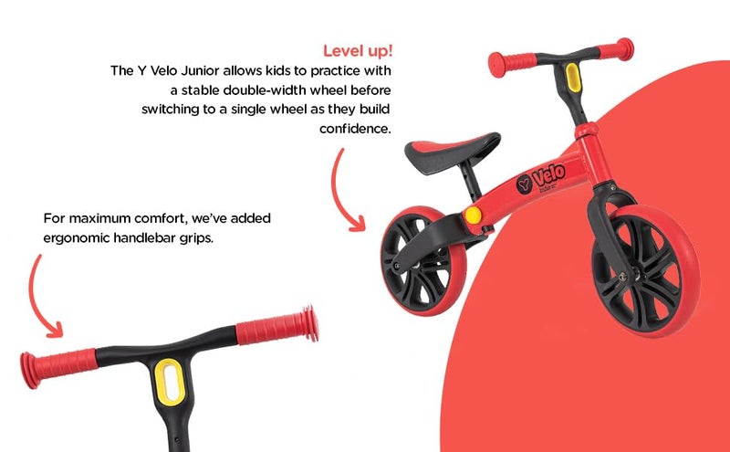 Yvolution™ Y-Velo Junior Toddler Balance Bike - Red - Image 3