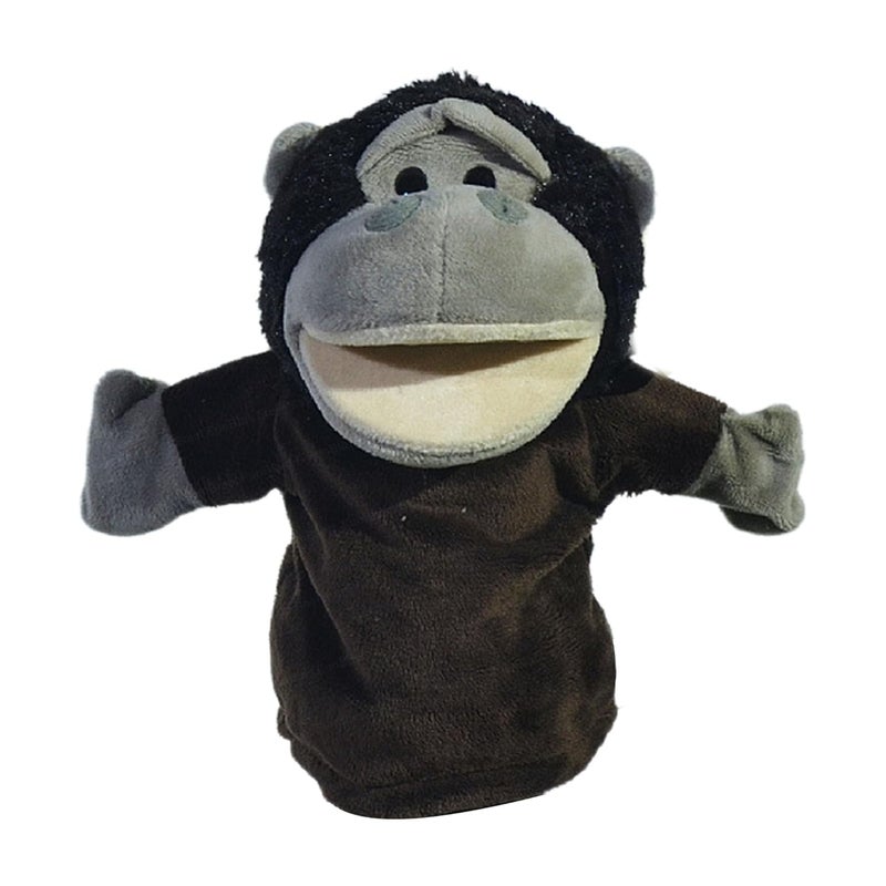 FunBlast دمى اليد للأطفال - دمى حيوانات محشوة مع فم متحرك، دمى سرد القصص للأطفال، دمى يد ناعمة للأطفال، ألعاب تعليمية ممتعة (غوريلا) - Image 1
