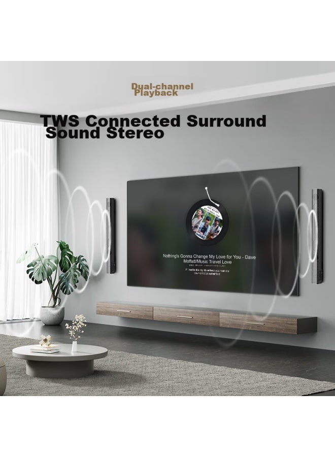 Newmine U8 Tv Soundbar, Living Room Home Theater, Soundbar Speaker With Dolby Surround Sound, Home Rectangular Wireless Bluetooth Speaker - Image 2
